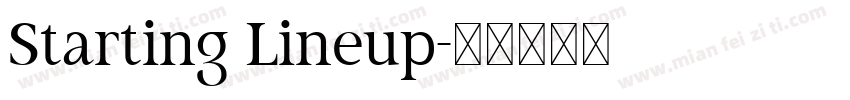Starting Lineup字体转换